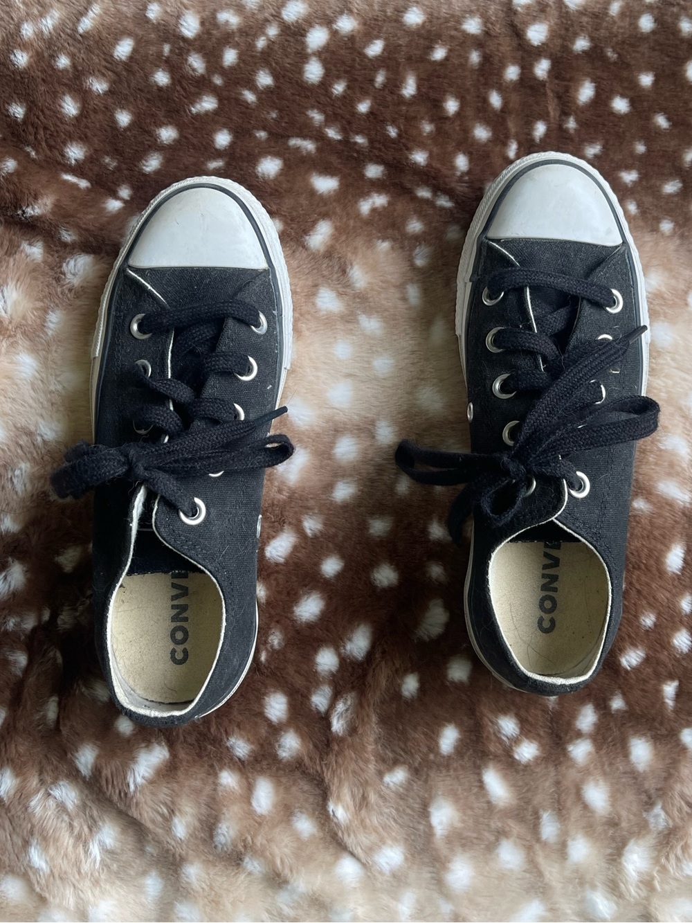 Converse black low platforms